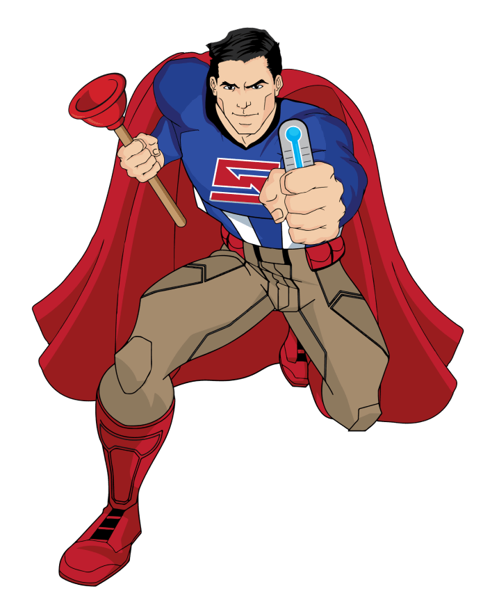 Strittmatter Plumbing, Heating and AC Superhereo sketch